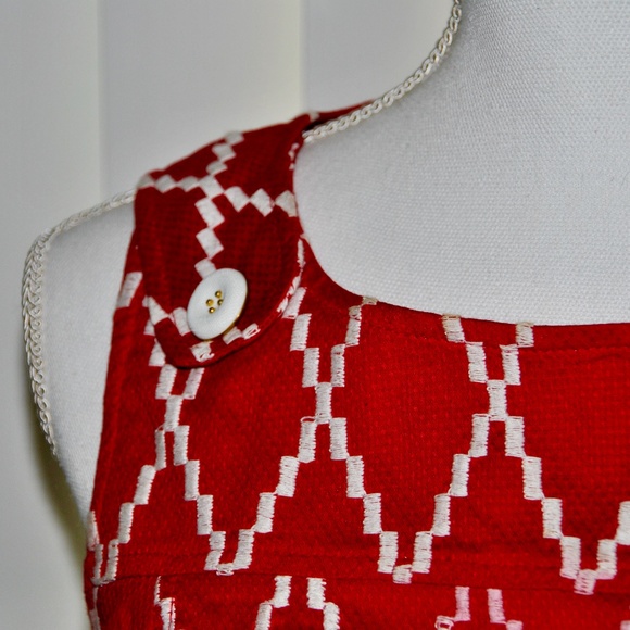Style & Co. Red & White Pattern Shift Dress - Picture 6 of 8